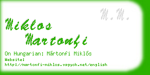 miklos martonfi business card