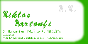 miklos martonfi business card